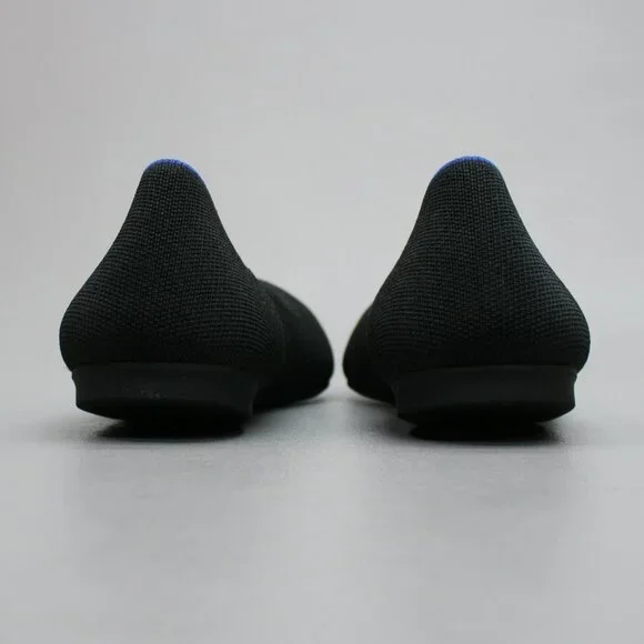 Rothy’s Ladies 9 The Point II Black Knit Pointed-toe Ballet Shoes Flats Loafers - Picture 3 of 12